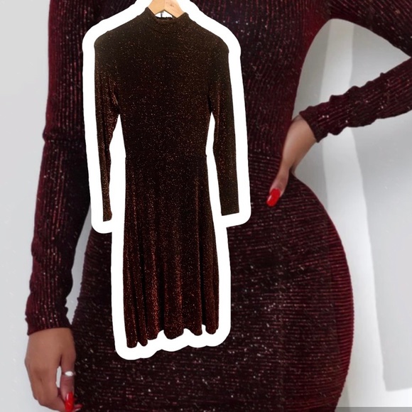 Glittery Jersey Women Dress - Picture 3 of 4